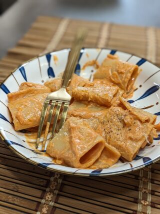 Paccheri vodka e pecorini