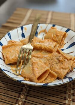 Paccheri vodka e pecorini